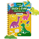 Stick4Ever Jelly Sticker Book - for Kids - Waterproof, Easy to Clean Jelly Stickers - Busy Book for Toddlers with 50 Pcs of Jell