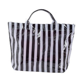 Snappsy Sport Gym Tote Bag Large Capacity Casual Weekend Bag For Travel Vacation Gym Black White
