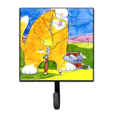 Caroline'S Treasures 6105Sh4 Big Cat Golfing With A Fishing Pole Leash Holder Or Key Hook, Small, Multicolor