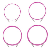 Aeelike Interchangeable Cables for Knitting and Tunisian Crochet, 4 Size Set in 16 (40cm) 24 (60cm) 32 (80cm) and 40 (100cm) Fle