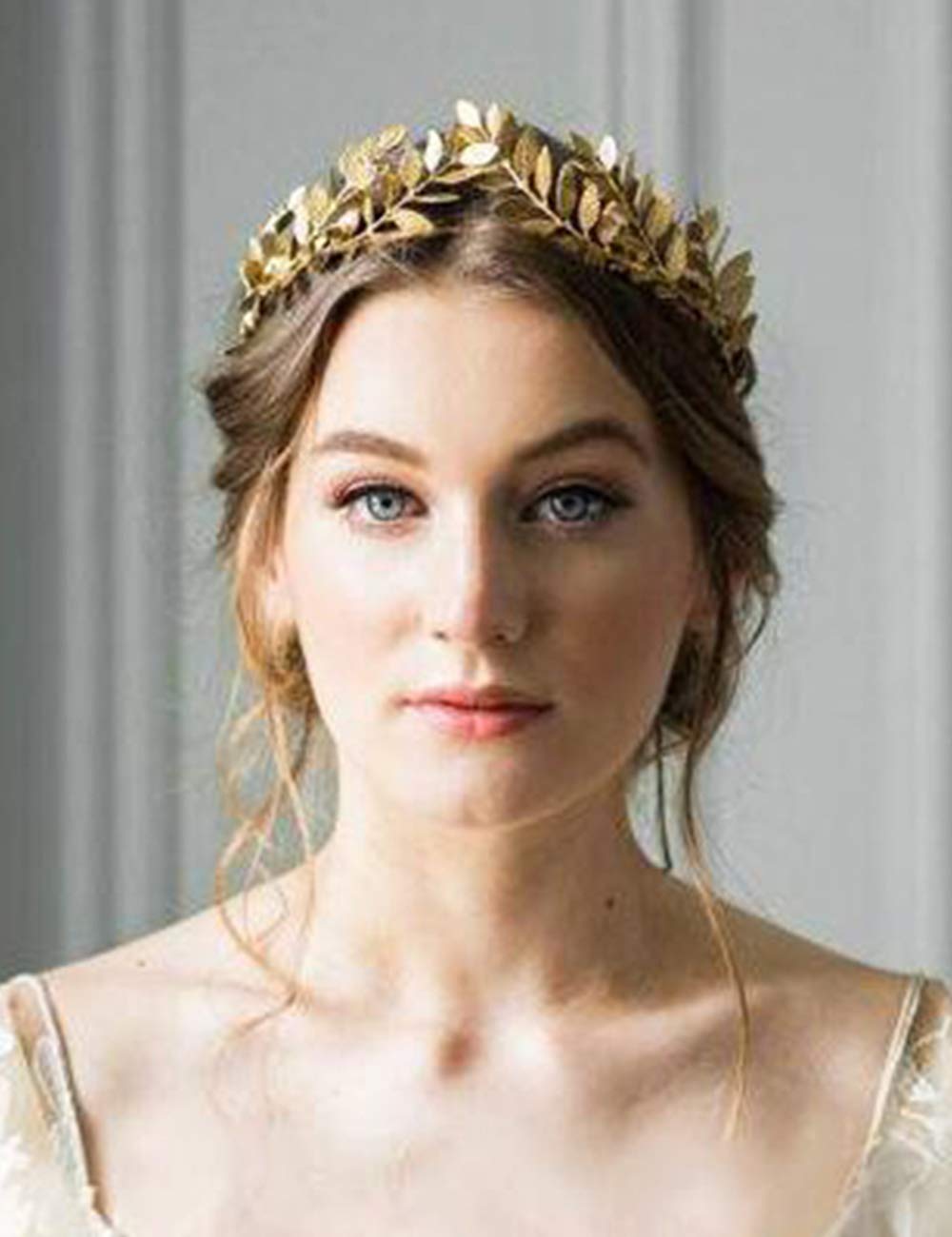 Chargances Handmade Bridal Wedding Crown Leaf Headband Women Leaf Tiara Headpiece Weeding Hair Accessories Leaf Headpiece Jewelr
