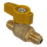 XFITTING 3/8 inch Flare X 3/8 inch Flare Gas Valve, 1/4 inch Turn - Propane and Natural Gas, 1 Piece