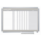 MasterVision in-Out Magnetic Dry Erase Board, 36 x 24, White Surface, Silver Aluminum Frame