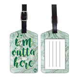 Nutcase Designer Luggage Travel Baggage Tags Single Tag With Name Card Inside Im Outa Here