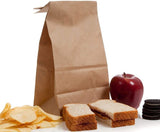 BagDream Brown Paper Lunch Bags 12LB 7x4.5x13.75 Inches 50Pcs Recyclable Kraft Paper Bags Bulk, Disposable, Large for Snack, Lun