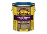 Cabot Stains 1601 Oil Decking Stain Alkyd Base Solid with Low VOC, 1 Gallon, Satin White