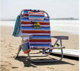 Tommy Bahama 2015 Backpack Cooler Chair with Storage Pouch and Towel Bar- red/Blue