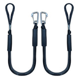 Bungee Dock Line Mooring Rope for Docking with Stainless Steel Clip Accessories for Boats PWC, Built in Snubber, Kayak, Watercra