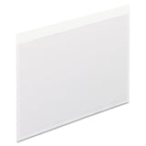 Pendaflex 99376 Selfadhesive vinyl pockets, clear front/white backing, 4w x 6h, 100/box
