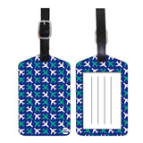 Nutcase Designer Luggage Travel Baggage Tags Single Tag With Name Card Inside Blue Plane Patterns