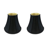Royal Designs, Inc. BSO-704RC-7BLK/GL-2 True Bell Basic Lamp Shade with Round Clip, 3.75 x 7 x 6.75, Black, 2-Pack