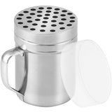 CUSINIUM 6oz Metal Parmesan Cheese Shakers with Large Holes - With Handle - Chili Flakes Dispensers - Pizza Shakers - Pack of 2 