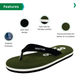 Ortho Joy Men'S Soft Orthopedic And Diabetic Super Fit Comfort Mcr Doctor Slipper (Dark Green),Dark Green,12,B09JSLP1KZ