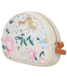 Adisa Women Girls Flower Print Sling Bag Round Crossbody Purse (Floral Cream),Floral Cream,,B0DSGL58YN