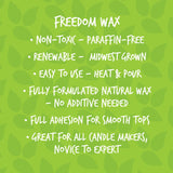 American Soy Organics- 10 Lb Of Freedom Soy Wax Beads For Candle Making - Microwavable Soy Wax Beads - Premium Soy Candle Making