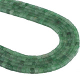 BEADIA Natural Green Aventurine Cube Spacer Beads 4mm Loose Square Stone Beads for Jewelry Making 38cm/Strand
