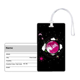 Sign Ever Space Theme Luggage Tag For Suitcase Bag | Cute Planet Travel Id Label | Durable Bag Identifier For Men Women Kids | E