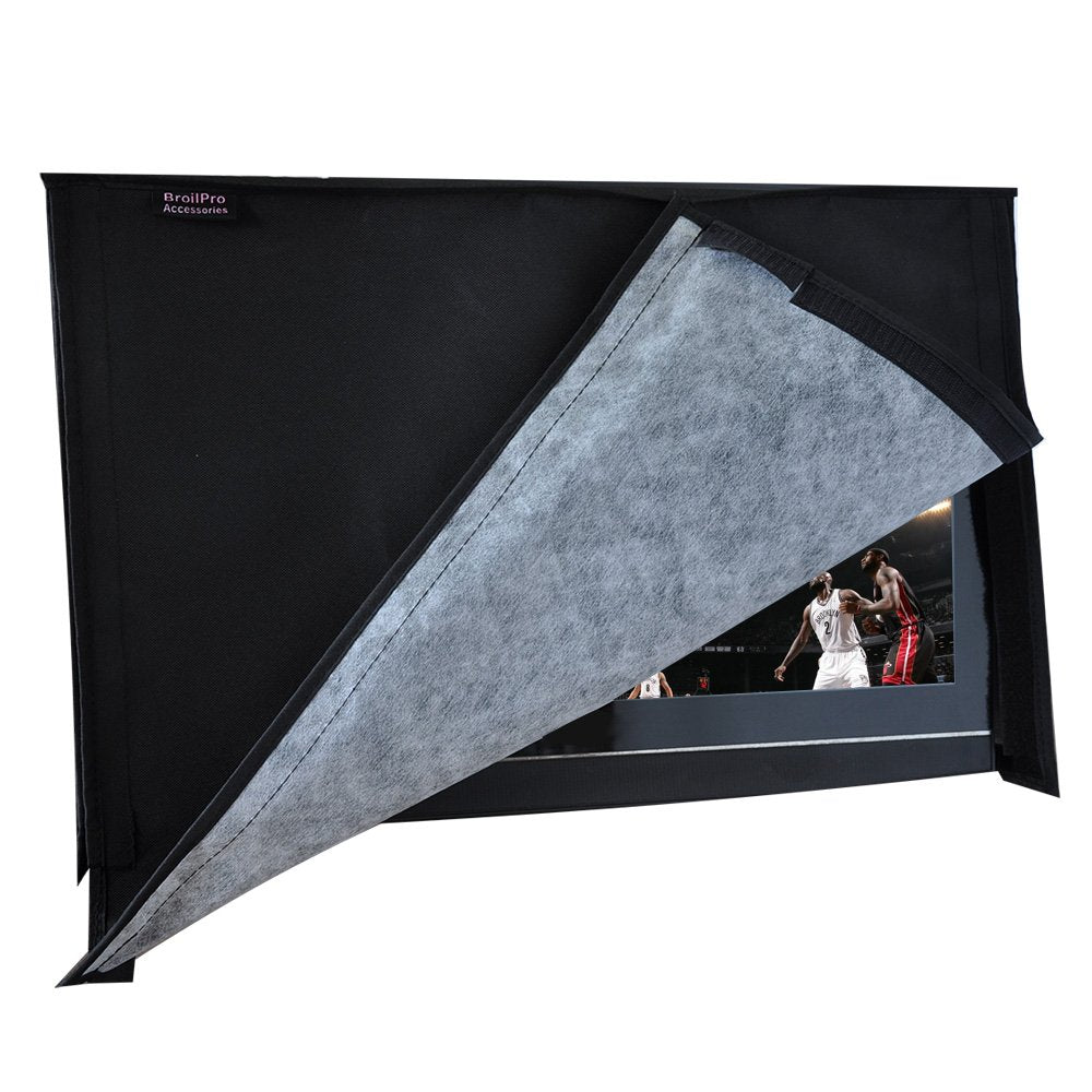 BroilPro Accessories Outdoor 40-43 TV Set Cover,Scratch Resistant Liner Protect LED Screen Best-Compatible with Standard Mou