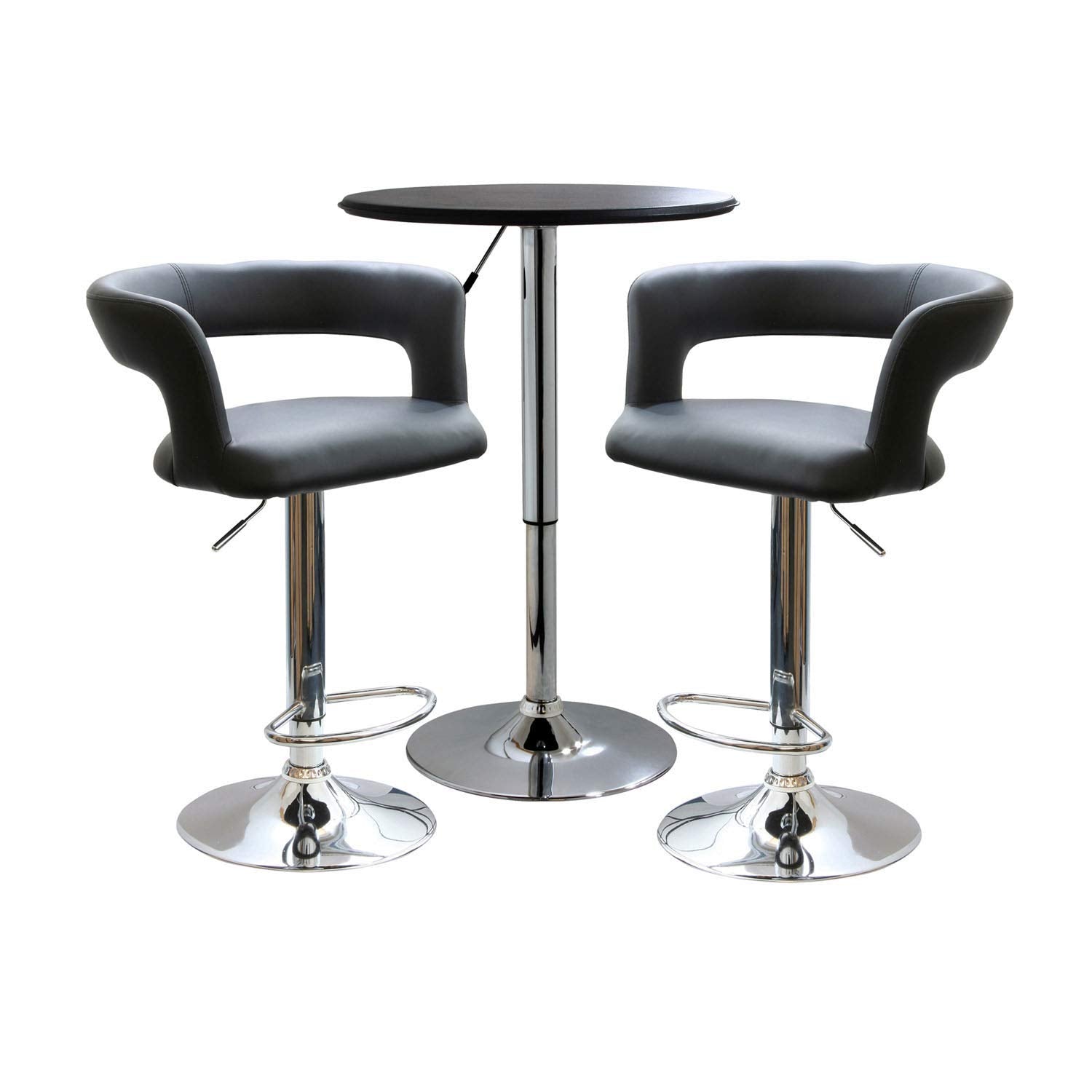 Amerihome Bsset29 Modern Curvy Bistro Set - 3 Piece Set