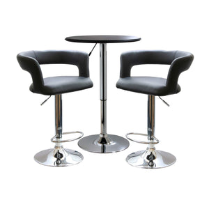 Amerihome Bsset29 Modern Curvy Bistro Set - 3 Piece Set