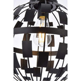Living District Indoor Modern Home Decorative Bright Ceiling Levante 1 Light Pendant In Black