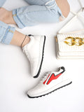 Shoetopia Stylish Lace-Up White Colored Sneakers For Women & Girls /Uk6,White,6,B0BZQ5TJN1