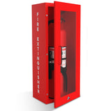 Avicenna Innovations Red Fire Extinguisher Cabinet - Heavy-Duty Steel Wall Mount Box with Magnetic Door | for 5-10 lb Extinguish