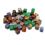 40 Pcs Healing Loose Beads Square Shape Faceted Natural Necklace Stone Pendants Crystal Charms for Jewelry Making DIY Craft