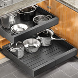 Pull out Cabinet Organizer, Expandable(12-20) Heavy Duty Slide out Drawer Fixed with Adhesive Nano Film for Pots, Roll out Shelf