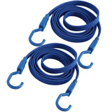XSTRAP STANDARD 2PK 77 Inch Flat Bungee Cord Heavy Duty Adjustable Long Straps with Hooks for Hand Truck, Camping, Motorcycle, C