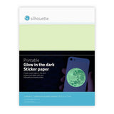 Silhouette GlowinThe Dark Printable Sticker Paper (2 Pack), 8.5 x 11
