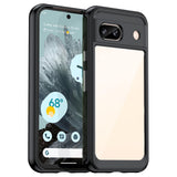 HOOMIL for Google Pixel 8A Case, Non-Yellowing, Drop Protection, Anti-Scratch, Transparent Hard Back Phone Cover - Black