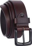 Men Brown Genuine Leather Belt ()_1062