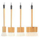 ATORSE Goat Hair Hake Brush Multipurpose Portable Art Brushes for Oil Water Artists 3 Tube