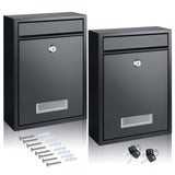 Gisafai 2 Pcs Mailboxes for Outside Wall Mount Large Donation Suggestion Box for Mailbox Postbox Letters Newspapers Rust Proof w