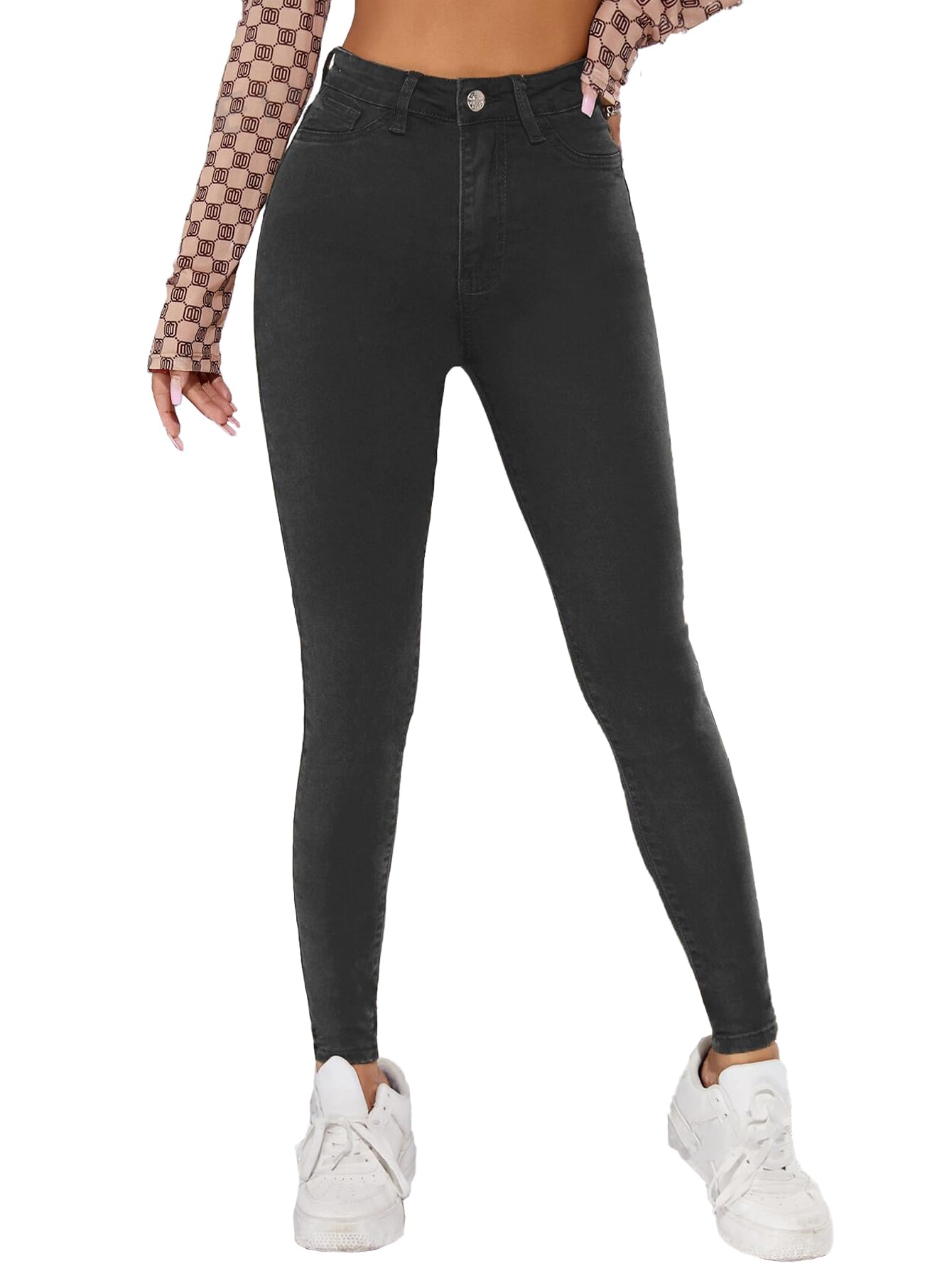 Toplot Skinny Fit Jeans For Women (Jeans-5152-Grey-28),Grey,28,B0DFGG4RTH