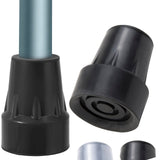 Vive Walking Cane Tips 2 Pack (3/4 Inch) - Non-Slip Universal Rubber Replacement Tips for Walking Sticks, Crutches, Walkers, Can
