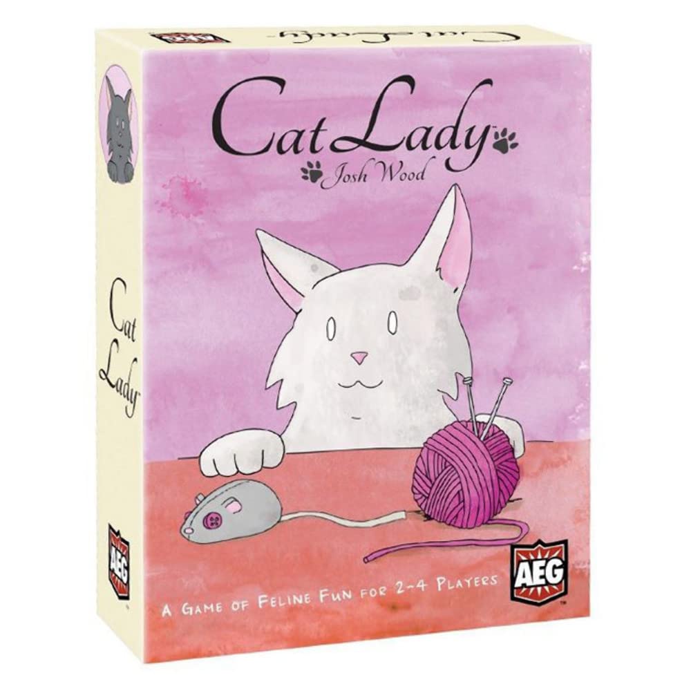 Aeg Cat Lady - Original Card Game, Collect And Rescue Cats And Strays, Family Fun, Cute Art, 2 To 4 Players, 30 Minute Play Time