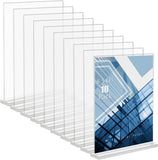 Lechay 8.5 x 11 inches Clear Table Menu Display Stand Desktop Display Stand Paper Holder Table Top Sign Holder Suitable for Rest