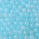 NUKAYAI 500Pcs Light Blue Glass Beads 8mm for Bracelets, Round Crystal Beads for Bracelet Making Kits Earring Necklaces and DIY 