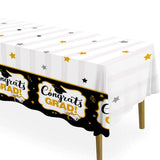 Omgouue 2025 Graduation Tablecloths Banner (54x 72) Party Decoration Graduation Party Supplies 3pcs