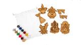 Diwali DIY Craft KIT for Kids Personalize the Pouch with Kids Name use Cutouts as Fridge Magnets