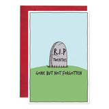 Ogeby Funny 30th Birthday Card for Him Her, Sarcastic Thirty Bday Card Gift, RIP Twenties Gone But Not Forgotten