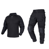 IDOGEAR Men G3 Assault Combat Uniform Set with Knee Pads and Elbow Pads Multi-camo Camouflage BDU Clothing Tactical Airsoft Hunt