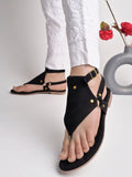 Shoetopia Women'S Snd-130 Flat Sandal-3 Kids Uk (Snd-130-Black)-Eu36,Black,3,B0D76T8TVX