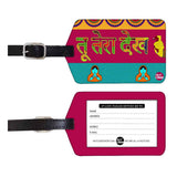 Nutcase Designer Luggage Travel Baggage Tags Set Of 2 With Name Card Inside Indian Funny Tag