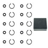 TOOLGUY REPUBLIC 3/8 Impact Retaining Ring Clip with O-Ring fits Milwaukee Type Wrenches (10 Sets with Install Tool)