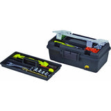 Plano Molding 114002 13Inch Compact Tool Box, Graphite Gray with Black Handle and Latches