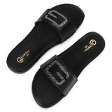 Ortho Joy Doctor Footwear For Women|| Fancy Footwear & Slipper For Women || Orthopedic Women'S Fancy Sandal For Women,Black,8,B0D8748JPR