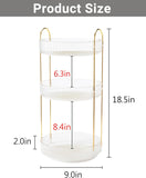 Asayuee 360° Rotating 3-Tier Makeup Organizer, Large Capacity Clear Cosmetic & Skincare Storage for Vanity or Bathroom